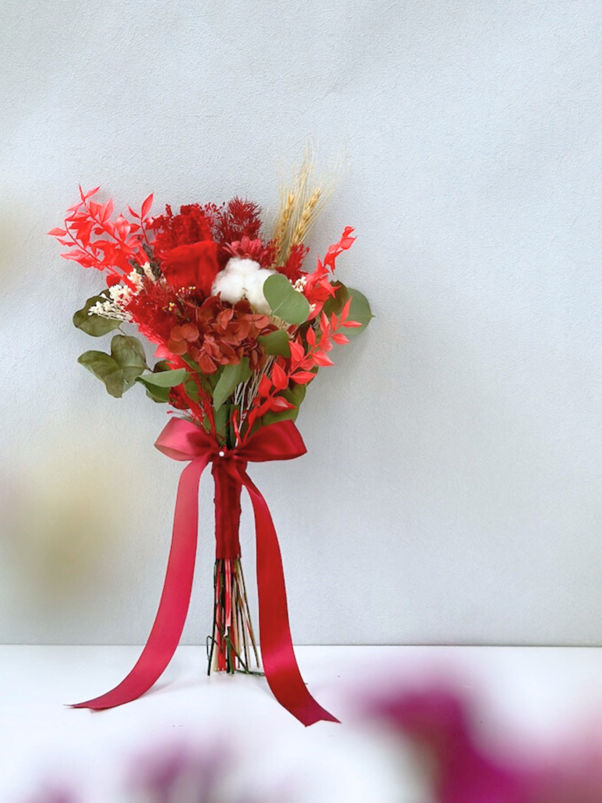 Breezy Bayfront Bridesmaid Bouquet (Red)