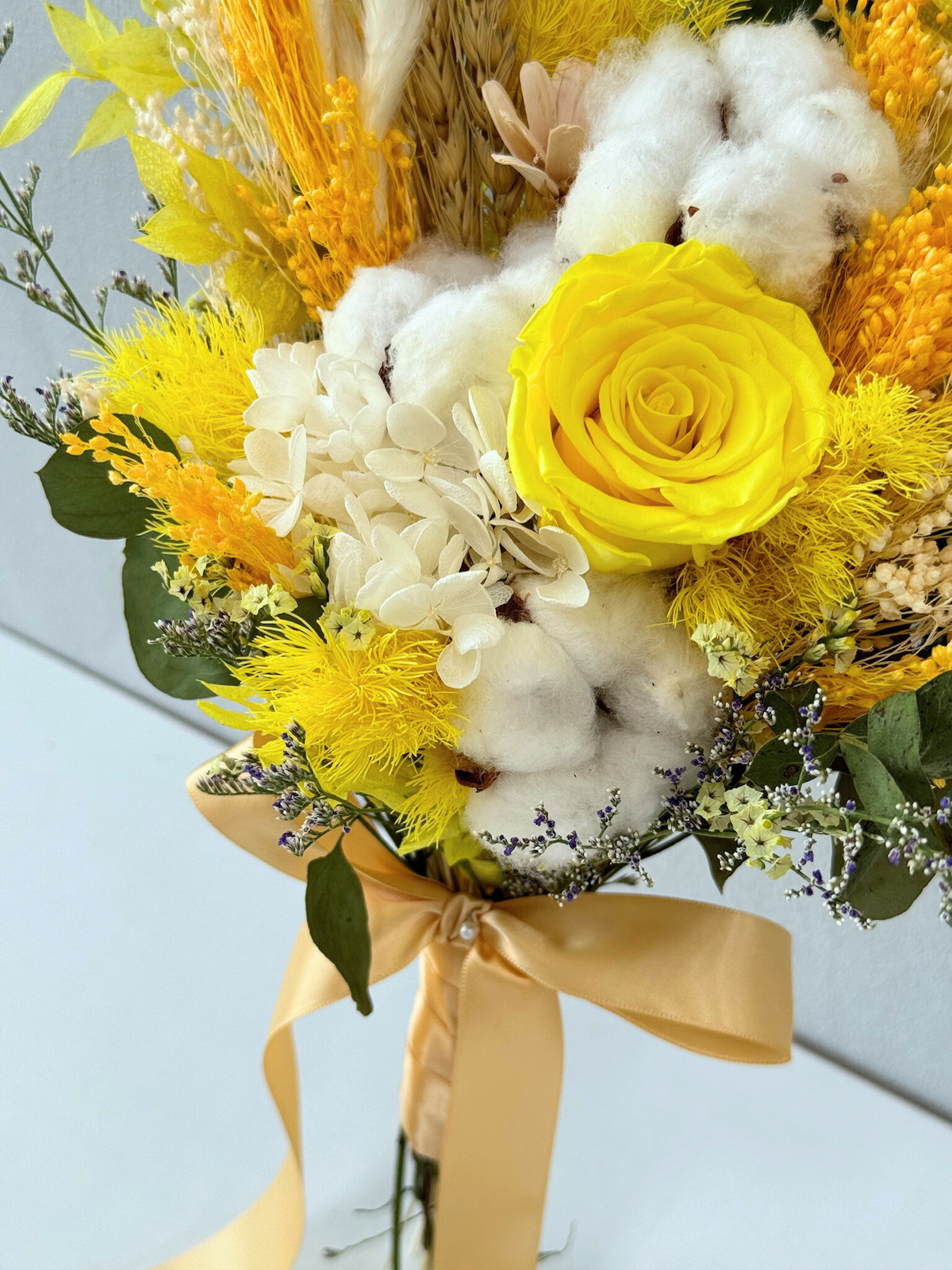 Breezy Bayfront Frontal Bridal Bouquet (Yellow)