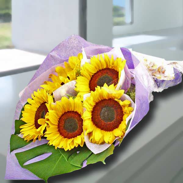 5 Sunflower Handbouquet