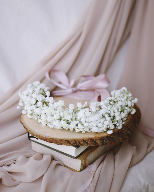 Baby's Breath Half Floral Crown